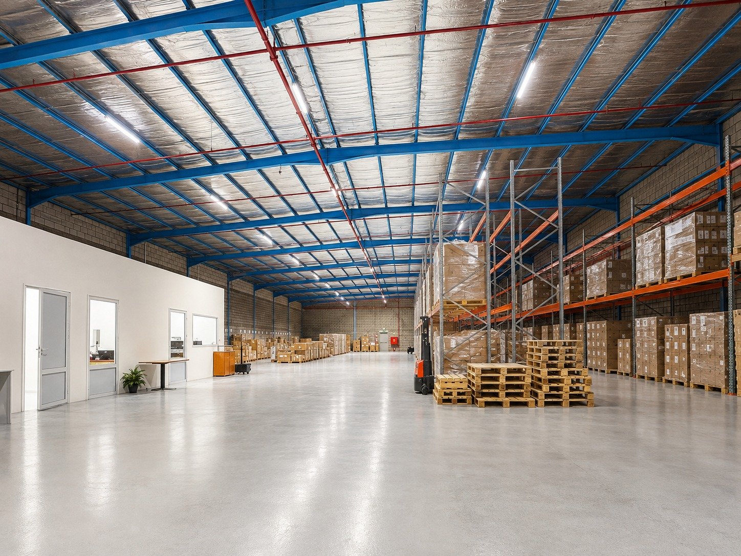 PLS warehouse floor and office view